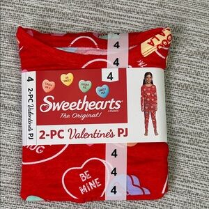 Kids Red Valentine's Pajama Set